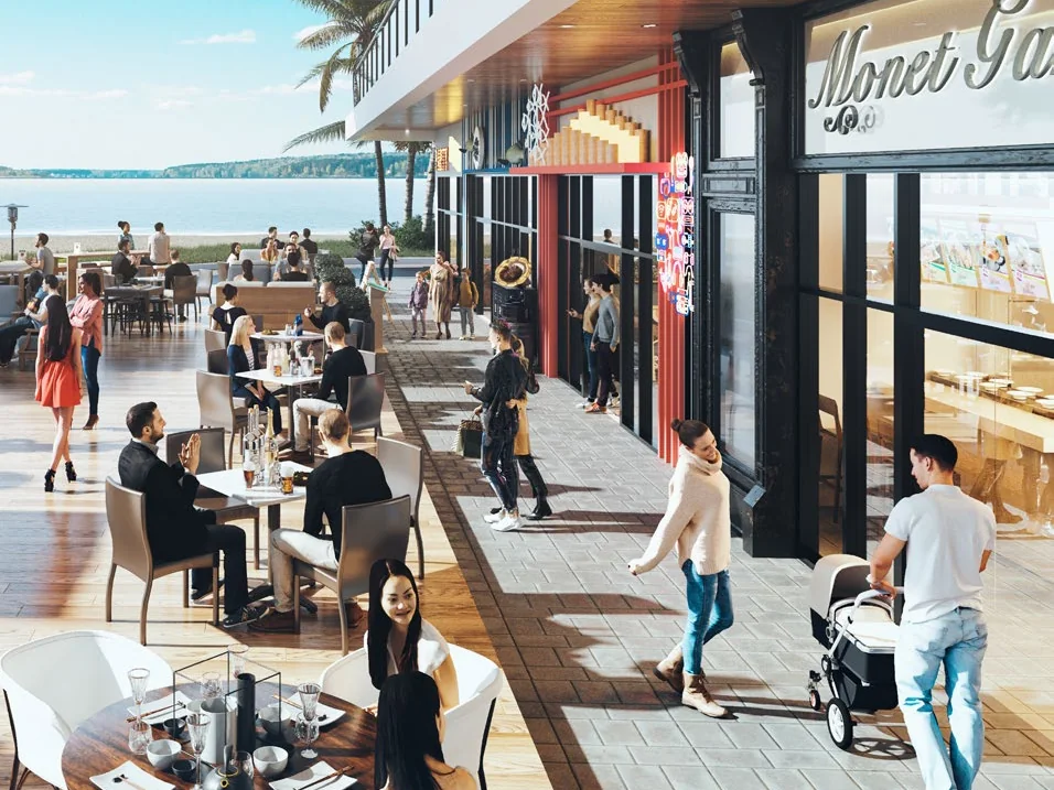 Seafront retail promenade