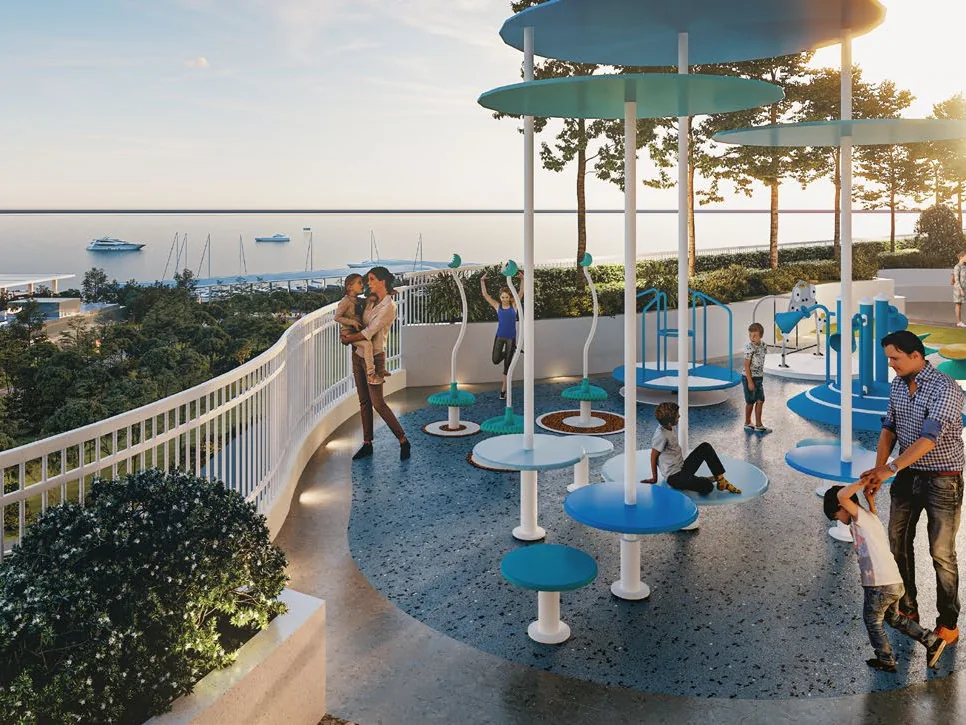 Seafront family water-play deck at The Pier